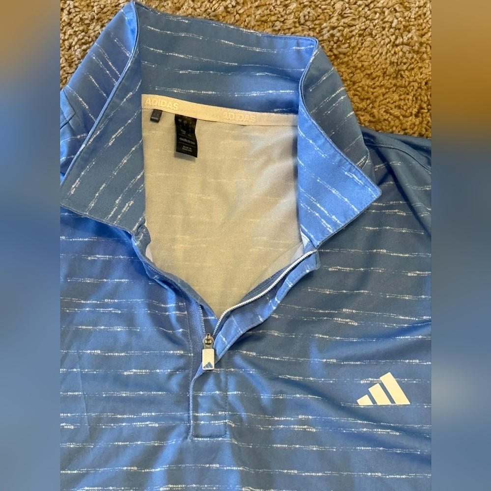 Adidas Light Blue Patterned Jacket - image 4